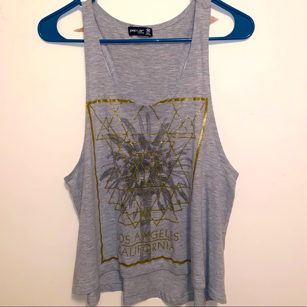 Grey & Gold Tank Top